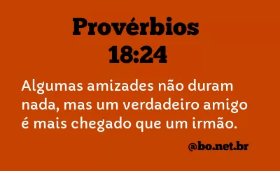 Provérbios 18:24 NTLH