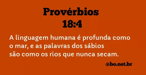 Provérbios 18:4 NTLH