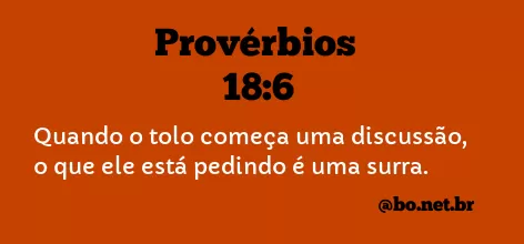 Provérbios 18:6 NTLH