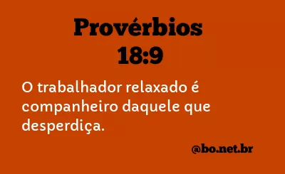 Provérbios 18:9 NTLH