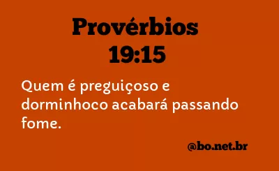 Provérbios 19:15 NTLH