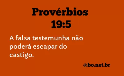 Provérbios 19:5 NTLH