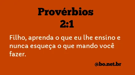 Provérbios 2:1 NTLH