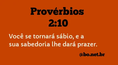 Provérbios 2:10 NTLH