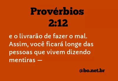 Provérbios 2:12 NTLH