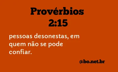 Provérbios 2:15 NTLH