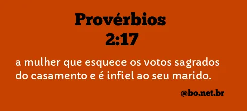 Provérbios 2:17 NTLH