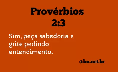 Provérbios 2:3 NTLH