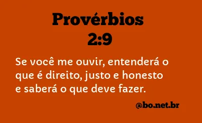 Provérbios 2:9 NTLH