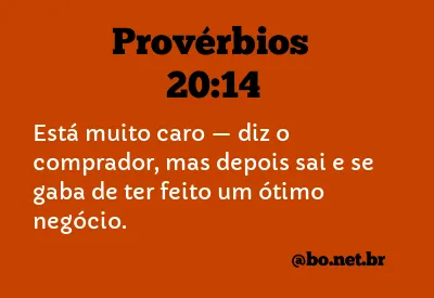 Provérbios 20:14 NTLH