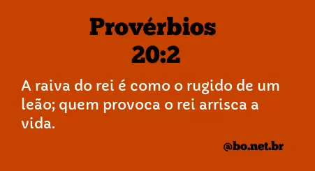 Provérbios 20:2 NTLH