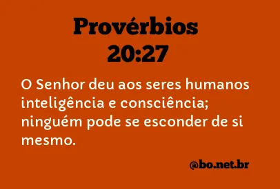 Provérbios 20:27 NTLH