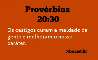 Provérbios 20:30 NTLH