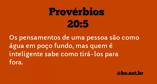 Provérbios 20:5 NTLH