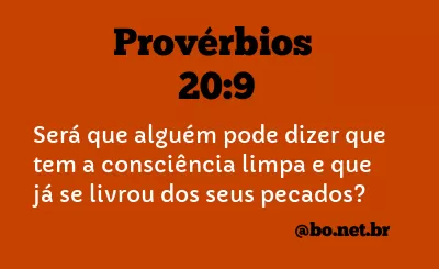 Provérbios 20:9 NTLH