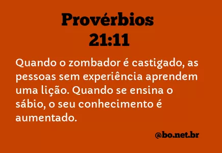 Provérbios 21:11 NTLH