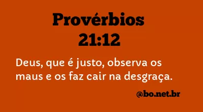 Provérbios 21:12 NTLH