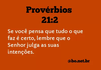 Provérbios 21:2 NTLH