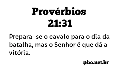 Proverbios 21 31 Nvi Nova Versao Internacional Biblia Online