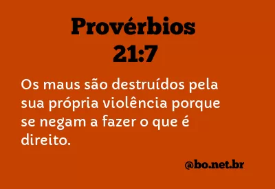 Provérbios 21:7 NTLH