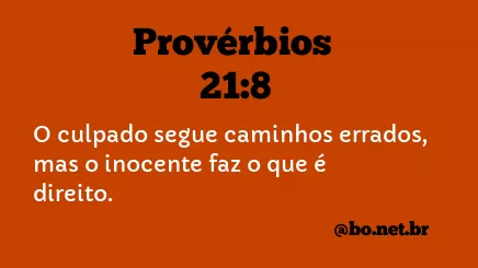 Provérbios 21:8 NTLH