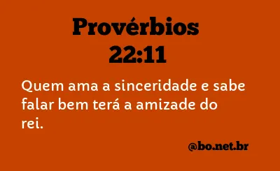 Provérbios 22:11 NTLH