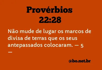 Provérbios 22:28 NTLH