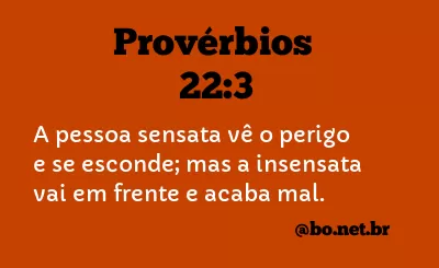 Provérbios 22:3 NTLH