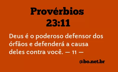 Provérbios 23:11 NTLH