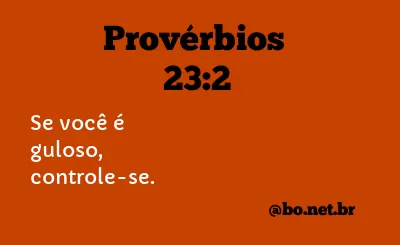 Provérbios 23:2 NTLH