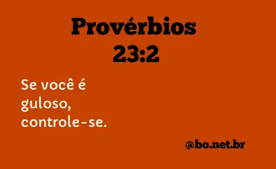 Provérbios 23:2 NTLH