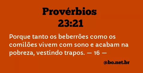 Provérbios 23:21 NTLH