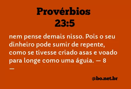 Provérbios 23:5 NTLH