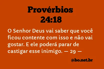 Provérbios 24:18 NTLH