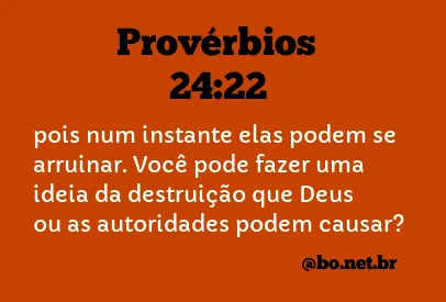 Provérbios 24:22 NTLH