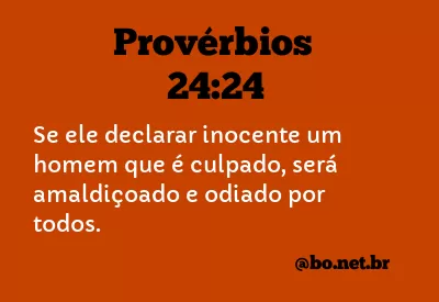 Provérbios 24:24 NTLH