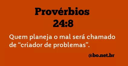 Provérbios 24:8 NTLH