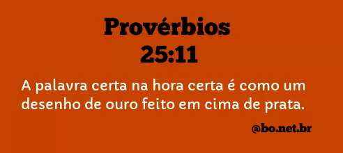 Provérbios 25:11 NTLH