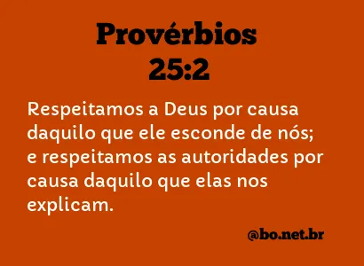 Provérbios 25:2 NTLH