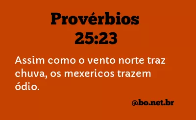 Provérbios 25:23 NTLH
