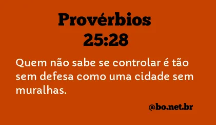 Provérbios 25:28 NTLH