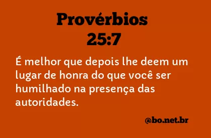 Provérbios 25:7 NTLH