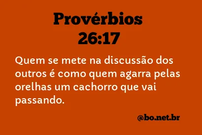 Provérbios 26:17 NTLH