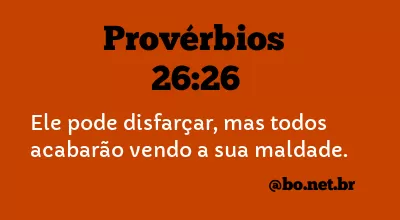 Provérbios 26:26 NTLH