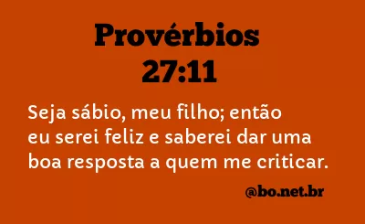 Provérbios 27:11 NTLH