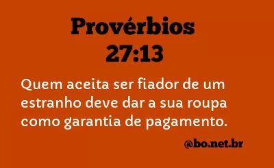 Provérbios 27:13 NTLH