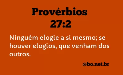 Provérbios 27:2 NTLH