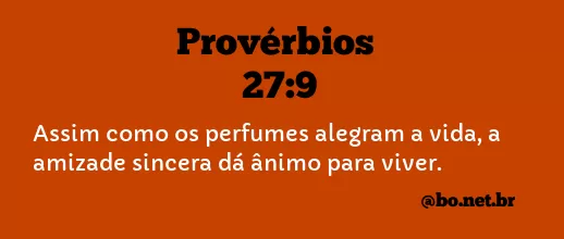 Provérbios 27:9 NTLH