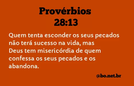 Provérbios 28:13 NTLH