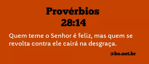 Provérbios 28:14 NTLH